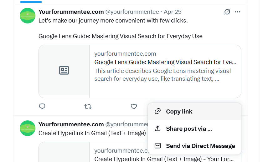 copy twitter video link