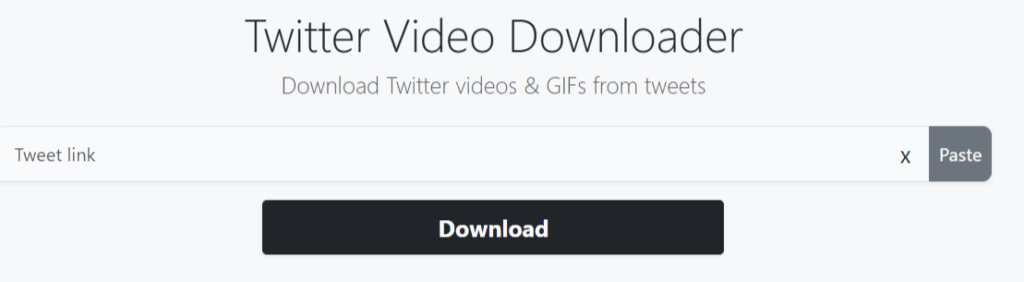 Paste link for downloading