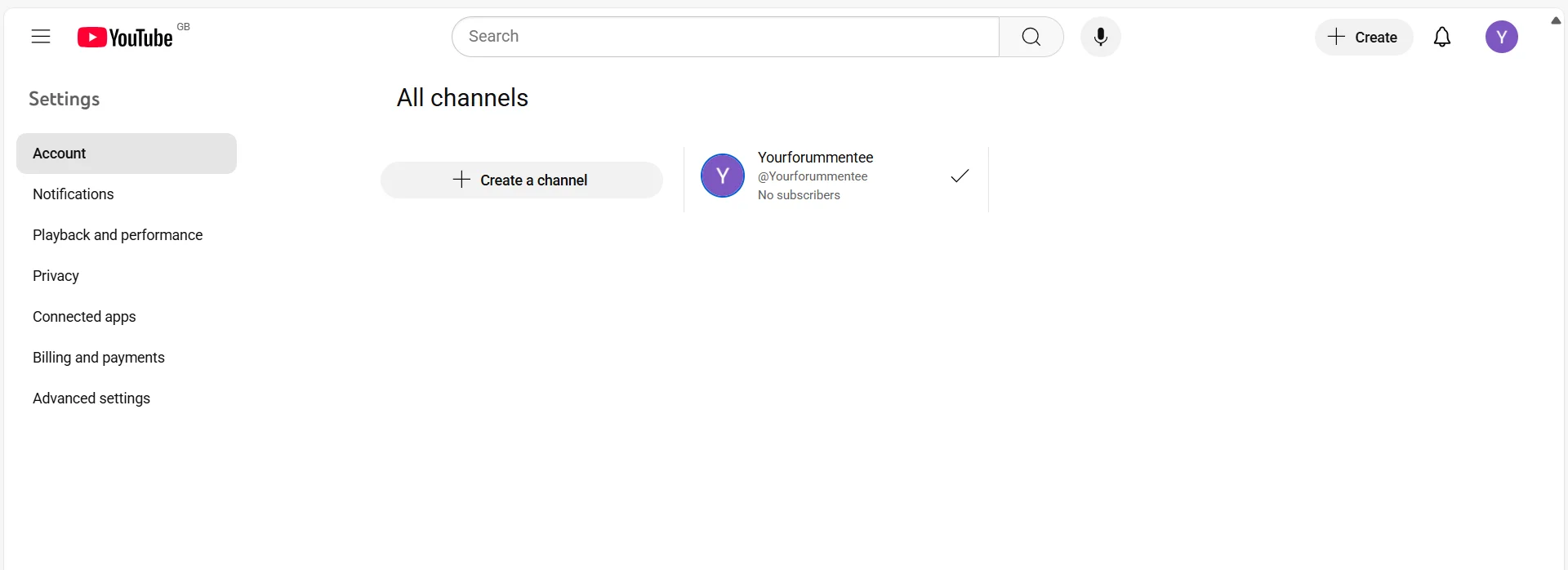 transfer youtube channel to another account
