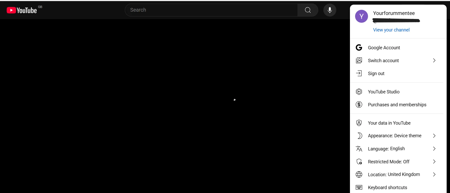 Click on icon to chnage youtube Channel name
